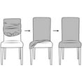 thumbnail image 6 of Dining Chair Cover Patterned Stretch Printed Parsons Dining Chair Cover Washable Removable Suitable Armless for Kitchen Hotel Restaurant Office Ceremony Universal Size (4 Piece, Light Camel), 6 of 6