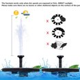thumbnail image 7 of AGPtek Solar Water Pump, 1.4W 6 Nozzles Solar Powered IPX8 Waterproof, for Fountain Pond Pool Garden Fish Tank Aquarium, 7 of 7
