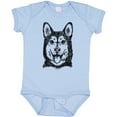 thumbnail image 3 of Inktastic Siberian Husky Sketch Portrait Boys or Girls Baby Bodysuit, 3 of 5