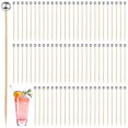 thumbnail image 1 of 500 púas de cóctel de discoteca, agitadores de bolas de espejo decorativos de 4,7 pulgadas, palillos de dientes de bambú, brochetas de aperitivo elegantes para postres, bebidas, embutidos, suministros, 1 of 5