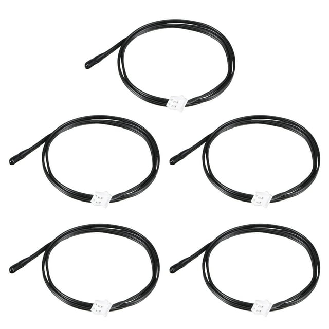 Unique Bargains 5pcs 5K Temperature Sensor Probe NTC Thermal Sensor Probe 50cm Digital Thermometer Extension Cable