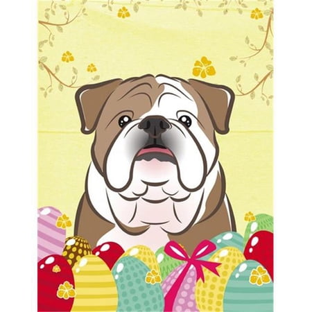 English Bulldog Easter Egg Hunt Flag Garden