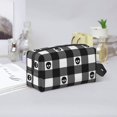thumbnail image 4 of Skull Halloween Checked Tartan Plaid Travel Toiletry Bag For Men Women,Canvas Makeup Organizer Dopp Kit Water-resistant Shaving Bag for Toiletries Accessories, 4 of 8