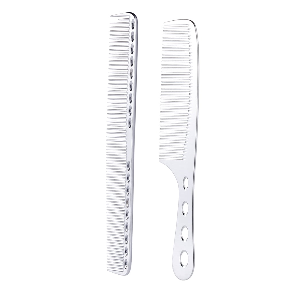 2Pcs Salon Hair Comb with Scale Professional Barber Hairdressing Space