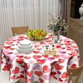 thumbnail image 6 of Hearts Tablecloth Round 60 Inch - Valentine''s Day Table Cloth Romantic Love Tablecloths Mother''s Day Table Cover for Kitchen Party Picnic Dining, 6 of 6