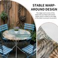 thumbnail image 2 of Coastal Nautical Round Tablecloth for 45-54 Inch Tables, Fitted Table Cover with Elastic Edge, Summer Beach Wave Starfish Shell Waterproof Outdoor Table Cloth Protector for Patio Garden Dinner Picnic, 2 of 9