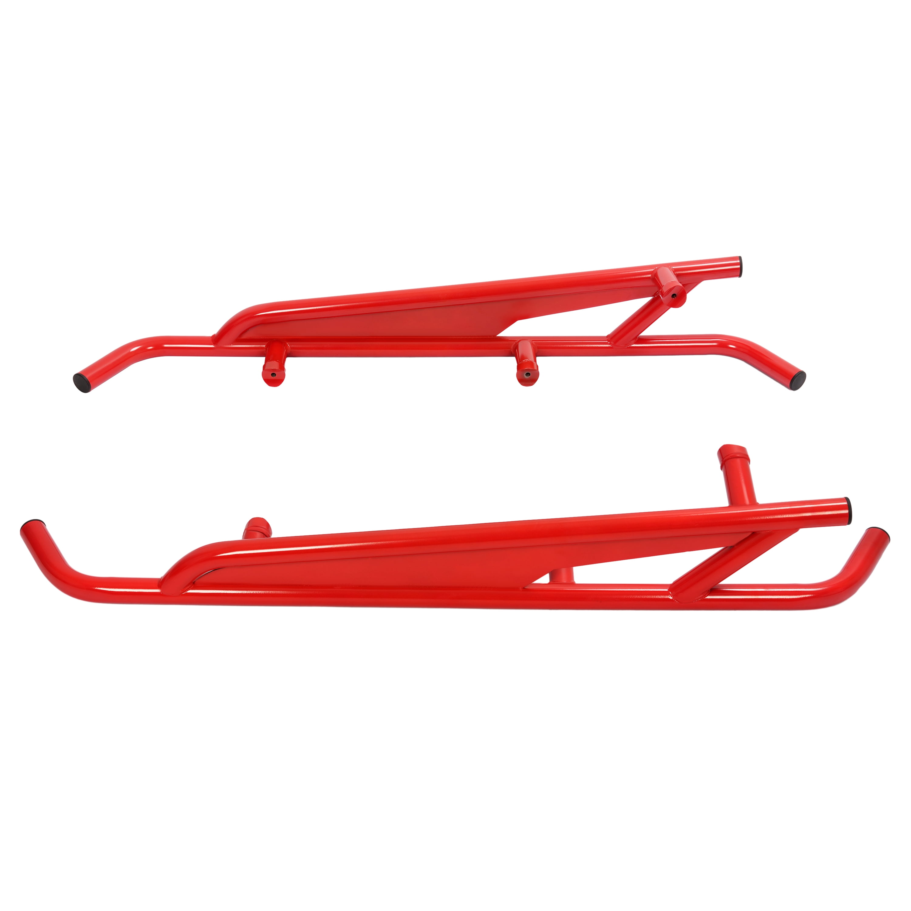 Kojem Rock Sliders Side Nerf Bars Tree Kicker for 2017-2023 Can Am Maverick X3 / Turbo / R Powder Coated Steel Red