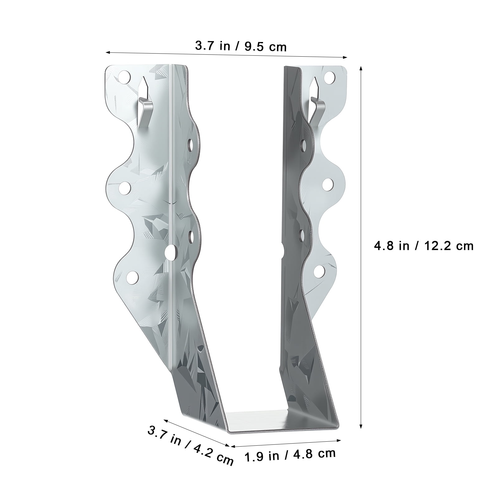 PTOOTP 20Pcs Wood Beam Hanger Brackets with Galvanized Finish for Outdoor Joist Support