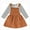 Brown stripe, variant on Younger Tree Toddler Baby Girl Fall Dress Outfit Long Sleeve Top Strap Dress Overall with Pocket Clothes Set for 2-3T