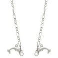 thumbnail image 1 of Silvertone Antiqued Dolphin Silvertone Face Mask Necklace, 1 of 2