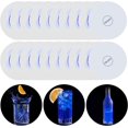 thumbnail image 1 of LINLIN 20 Pack Light Up Coasters Champagne Coasters LED Car Coasters LED Stickers Light Up Bar Drinking Coasters Tunnel Bottle Light Up Flash Cup Mat, 1 of 8