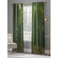 thumbnail image 4 of Green Plants Sheer Curtains 96 Inch Length 2 Panels Set Window Treatments, Forest Natural Landscape Botanical Rod Pocket Semi Curtains for Living Room/Bedroom/Kitchen Décor, 104"W x 96"L, 4 of 7