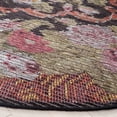 thumbnail image 3 of SAFAVIEH Besarabian Evonne Floral Machine Washable Area Rug, Black/Sage Rust, 6'7" x 6'7" Round, 3 of 10
