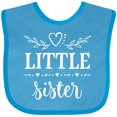 thumbnail image 3 of Inktastic Little Sister Girls Baby Bib, 3 of 4