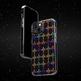 thumbnail image 6 of DistinctInk Clear Hybrid Case for Apple iPhone 13 Mini (5.4" Screen) - Vibrant Neon Christian Cross Pattern - Slim Profile Design, 6 of 8