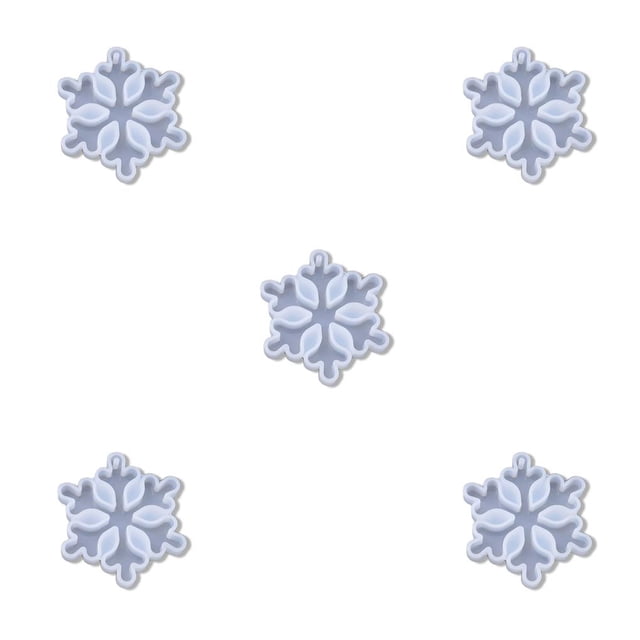 Injueey Molde de silicona de copo de nieve, accesorios creativos exquisitos para manualidades, herramientas de fabricación artesanal, moldes de epoxi de Type2 NO2 Injueey CBP362524