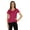 Magenta, variant on Inkmeso Short Sleeve Solid Basic T-Shirt For Womens V-Neck Casual Tee T-Shirts With Patch Pocket