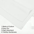 thumbnail image 3 of Unique Bargains 3 Pcs Cotton Bath Towel Plain Soft Absorbent Cotton White, 3 of 7