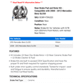 thumbnail image 2 of Rear Brake Pad and Rotor Kit - Compatible with 2008 - 2012 Mercedes-Benz GL550 2009 2010 2011, 2 of 2