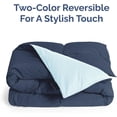 thumbnail image 7 of CGK Linens Premium Reversible Down Alternative Comforter - Queen Size All-Season Fluffy & Cozy Duvet Insert, Navy Blue/SkyBlue, 7 of 7