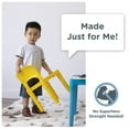 thumbnail image 6 of Humble Crew Island Toddler Lightweight Plastic Table and 2 Chairs Set, Square Turquoise Table & Green/Yellow Chairs, 6 of 7
