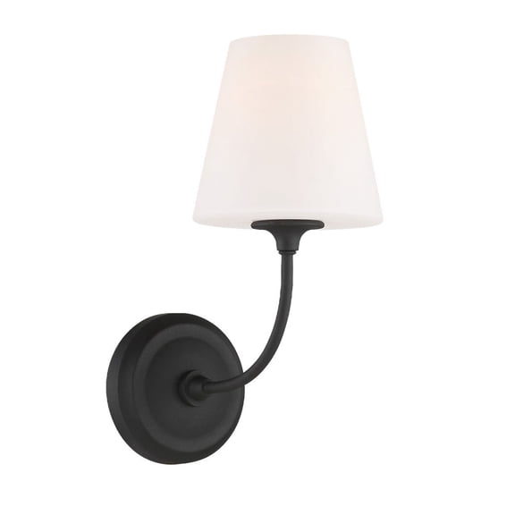 2441-OP-BF Crystorama Lighting Sylvan - 1 Light Wall Mount-Black Forged Finish