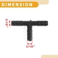 thumbnail image 4 of Unique Bargains Vacuum Tubing Connector 3/16" Hose Tee Connector for Car Nylon Black 10pcs, 4 of 7