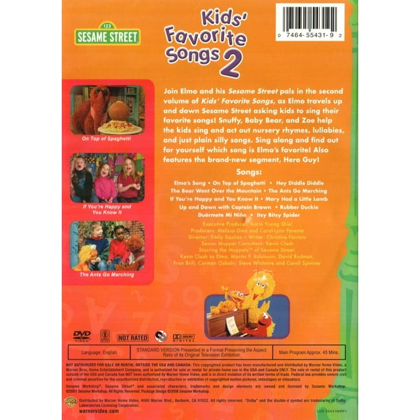 その他 Kids Favorite Songs 2 p706p5g Kids Favorite Songs: Volume 2 (DVD), Sesame Street, Kids & Family
