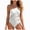D White, variant on Plus Size Swimsuit for Women - Black and White Printed Mesh One Piece Bikini - Tummy Control Bathing Suit - Comfortable and Stylish Beachwear - Summer Swimsuits