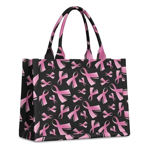 Large Capacity Tote Bag,Pink Breast Cancer Handbag Fashion Luxury Tote Bag,15.7"x13"x 5.1" Inches,Laptop Compatible