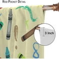thumbnail image 6 of Crayons Curtains Cartoon Colorful Crayons Doodle School Supplies Curtain with Rod Pocket for Bedroom Living Room Classroom Home Decor Drapes Window Treatments 2 Panels Set 55x63in, 6 of 6