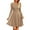 Khaki, variant on PRETTYGARDEN Women's Spring Fall Short Dress Ribbed Knit Crewneck Long Sleeve A Line Flowy Casual Elegant Going Out Dresses
