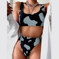 thumbnail image 2 of Babysbule Swimsuits for Women Women Cow Print Bikini Set Push-Up Brazilian Swimwear Beachwear Swimsuit, 2 of 6