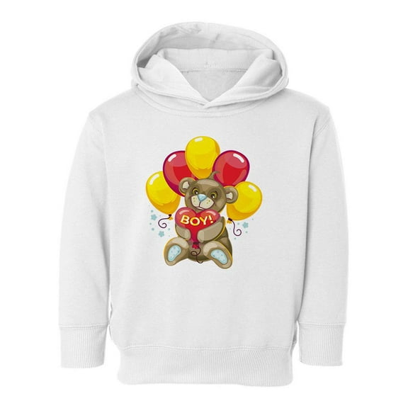 Boy! Balloon Bear Hoodie Toddler -Image by Shutterstock, 4 Toddler