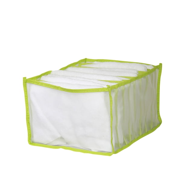 Organizador de ropa de armario Wmkox8yii lavable 7 rejillas caja de almacenamiento para vaqueros 36*17*12