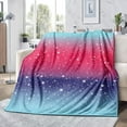 thumbnail image 2 of Pink Blue Gradient Glitter Throw Blanket Starry Sky Bed Blanket Rainbow Gradient Soft Cozy Flannel Bed Blanket for Kids Girls Bedroom Christmas Blanket Gift( Glitter Blanket 306-60"x50"), 2 of 5