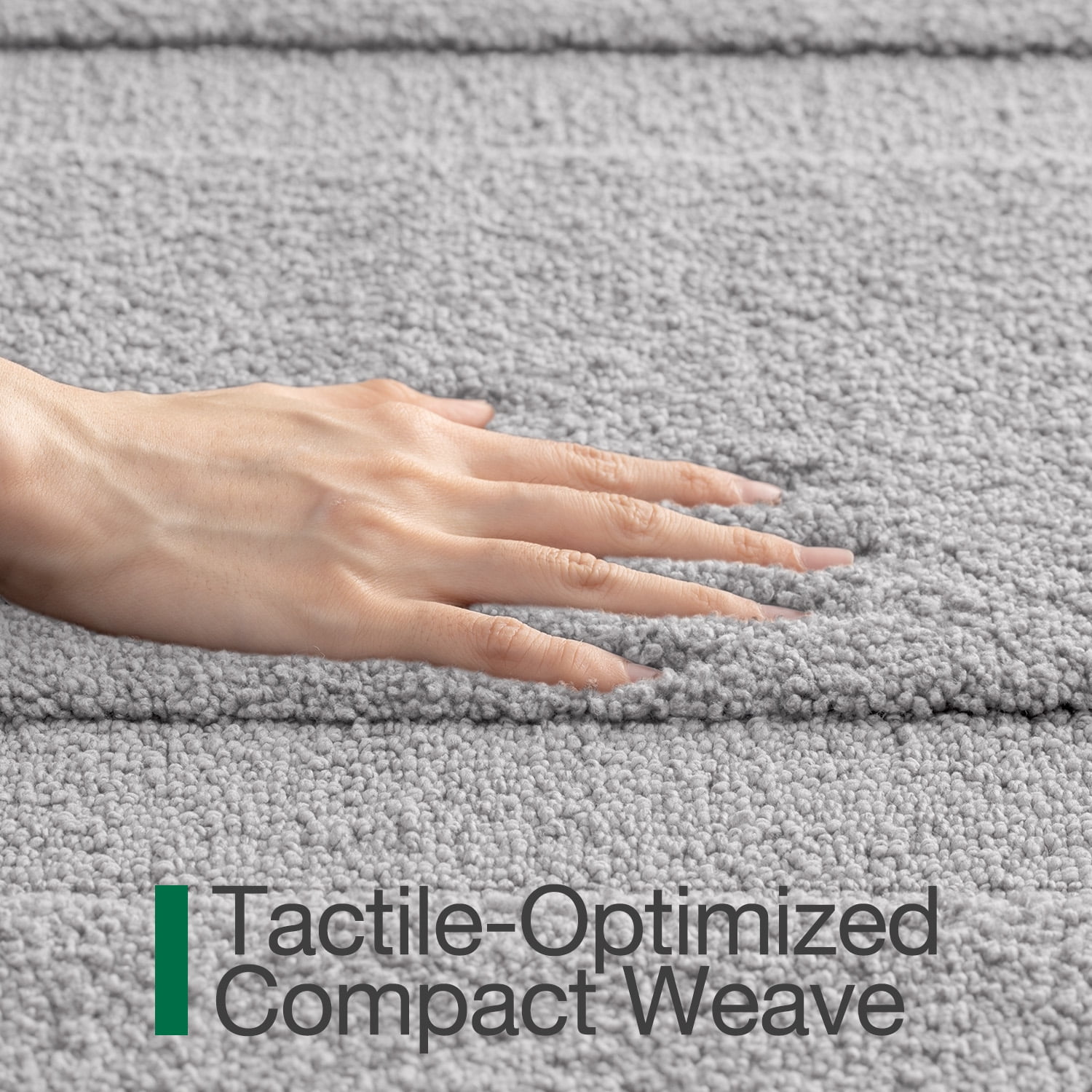FRABE Non Slip Bathroom Rug with Rubber Backing, Ultra Absorbent Quick Dry Microfiber Bath Mat, Machine Washable, Light Grey, 17"x30"