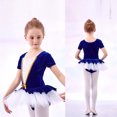 thumbnail image 4 of Huowey Toddler Short Sleeve Glitter Dance Ballet Tutu Leotard Ballerina Outfits For Girls Toddler Comfort Dailywear, 2-3 Years, 4 of 9