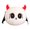 A003- White, variant on Halloween Plush 7 Inch Cute Bat Stuffed Animal Spooky Halloween Decor for Home Indoor Cute Halloween Decor 1 Piece