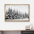 thumbnail image 3 of wall26 Framed Canvas Print Wall Art Snow Covered Trees in The Winter Forest Floral Nature Photography Realism Expressive Dark Black and White for Living Room, Bedroom, Office - 16"x24" Natu, 3 of 5