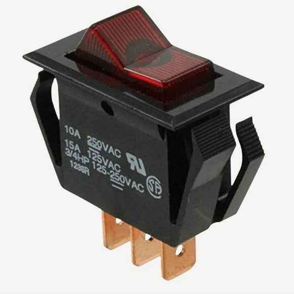 LTA201-TR-B/125N - Interrupteur à Bascule Allumé 1P1T 15A On-Off 125VAC QT 13.5X28MM Rouge