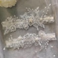 thumbnail image 2 of Ligas para novias, Liga de boda, Liga elástica de encaje suave con perlas, accesorios de boda para novia, regalos para novia, 2 of 5