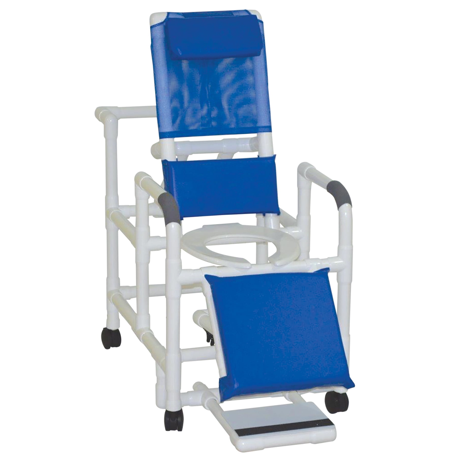 MJM International 196 Reclining Shower Chair with Sliding Footrest