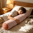 thumbnail image 4 of Body Pillow Side Sleeper Long Segmented Support Cushion Soft Removable Cover Washable for Bed Couch Sofa Leg Back Sleeping Home Decor, 4 of 6