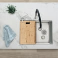 thumbnail image 6 of Azuni Undermount 25" Stainless Steel Single Bowl Workstation Kitchen Sink with 4 Accessories C126L, 6 of 14