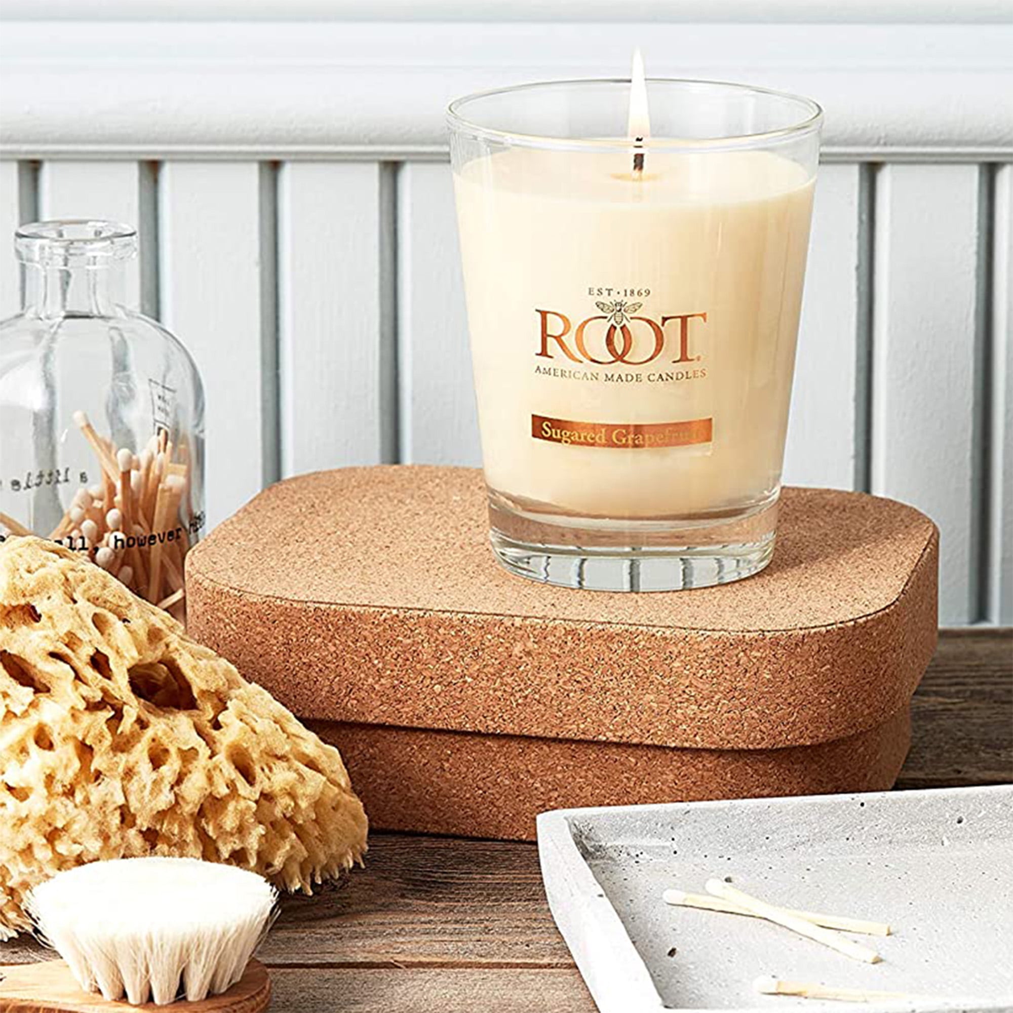 ROOT Candles Sugared Grapefruit 10.5 oz Large Veriglass Jar