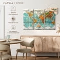 thumbnail image 4 of Elephant Stock Globe World Map Wall Art - Horizontal Multi Panel Canvas - Living Room Wall Decor - Education Multi Panel - Beige And Gray Decor - 23" x 14", 4 of 4