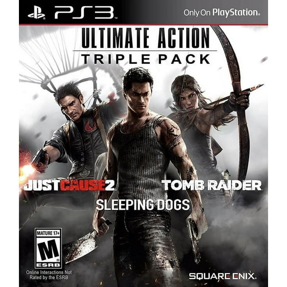 Ultimate Action Triple Pk (Just Cause 2/Tomb Raider/Sleeping Dogs), Square Enix, PlayStation 3, 662248916200