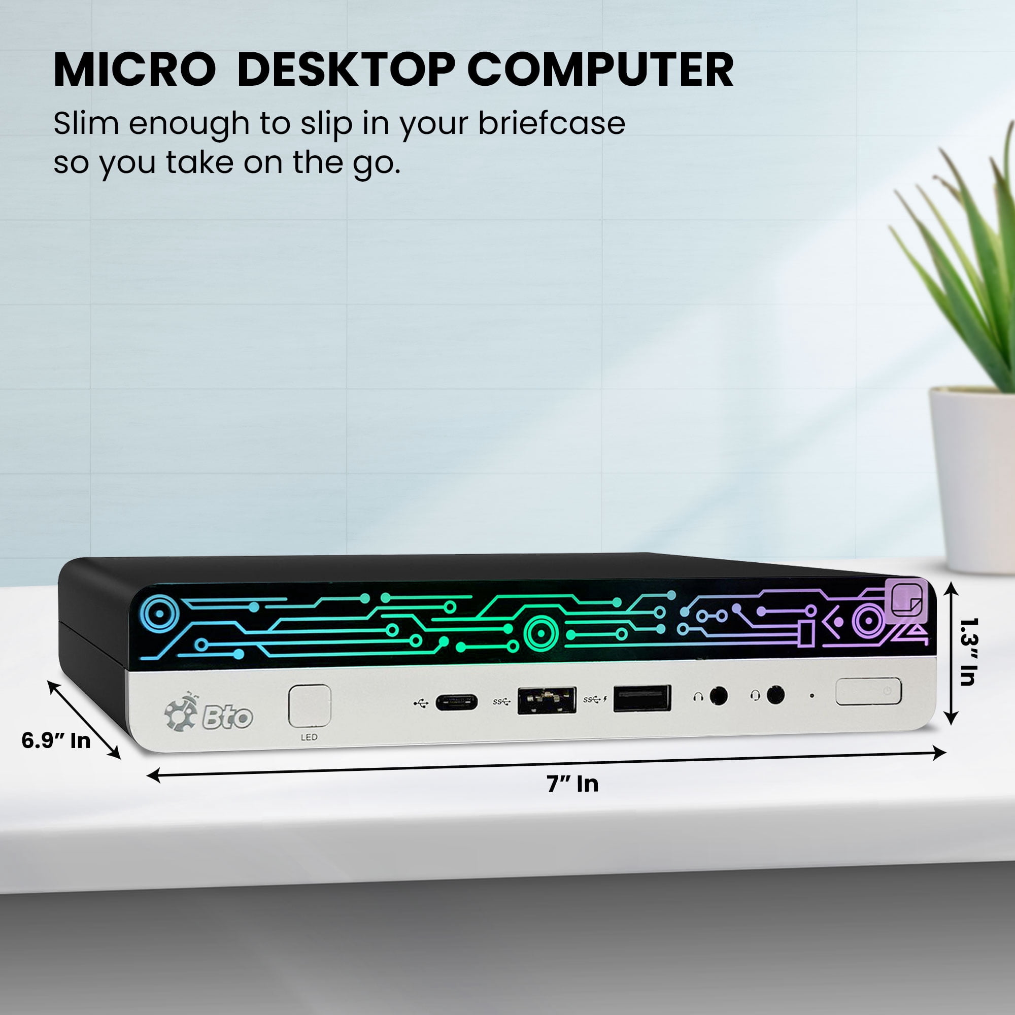 Restored HP G4 Desktop Computer Mini PC Intel Hexa Core i5-8500 16GB RAM 2 TB NVMe SSD, RGB Keyboard & Mouse, BTO Wi-Fi Windows 11 Pro (Refurbished)