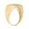 thumbnail image 3 of 10K Yellow Gold Mens Round Yellow Color Enhanced Diamond Square Cluster Ring 1/4 Cttw, Mens Size: 7-13, 3 of 4